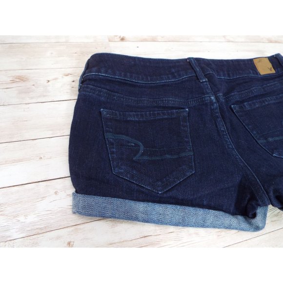 American Eagle Cuffed Stretch Denim Shorts - Picture 6 of 8
